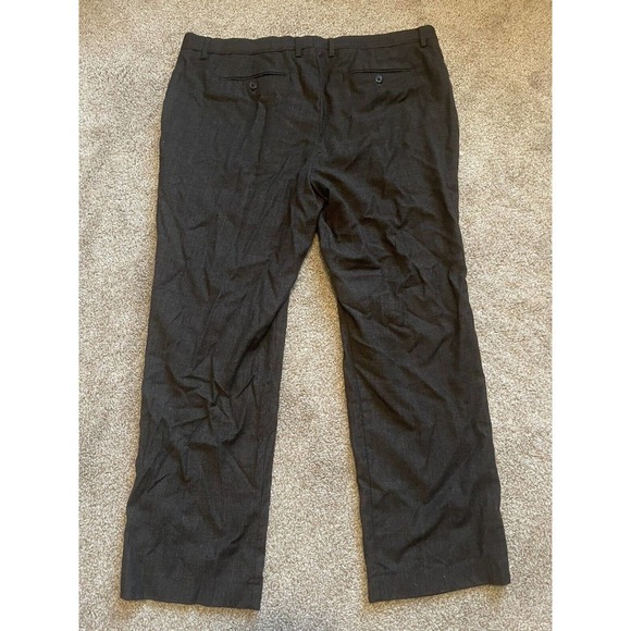 LANDS END Tailored Fit Wool Dress Pants Dark Grey Checkered Size 40x 30 - Picture 7 of 7